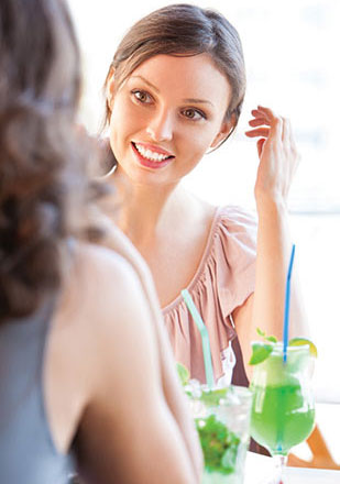 Woman with cocktail Woman with cocktail