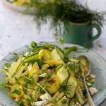 Summer Squash, Petit Pois Pasta Salad