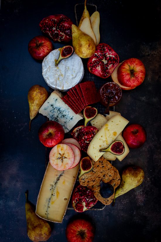 Artisan Cheese Board with Winter Fruits