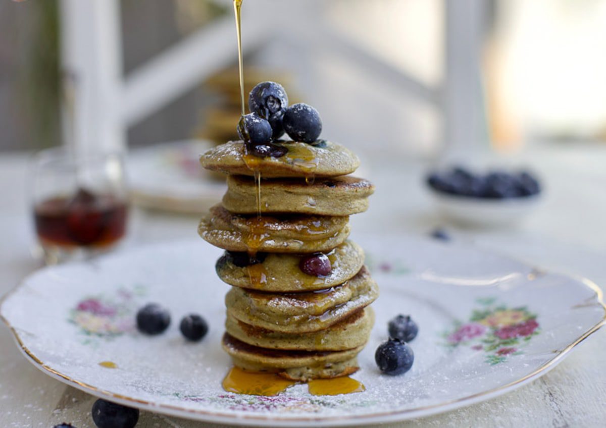 Gluten Free Blueberry, Avocado and Coconut Pancakes 