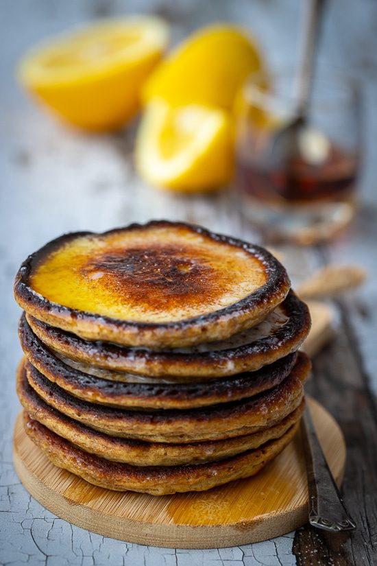 Creamy Ricotta, Lemon Wholesome Rye Pancakes