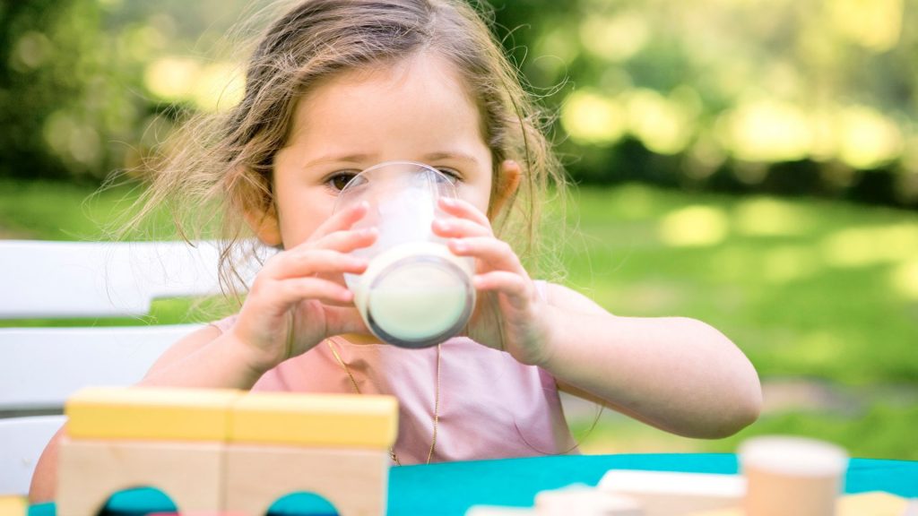 Child drinking milk