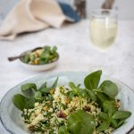 Toasted Nutty Quinoa, Raisin, Spring Onion Salad