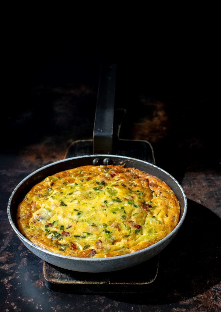 Bacon, Leek & Spring Onion Frittata