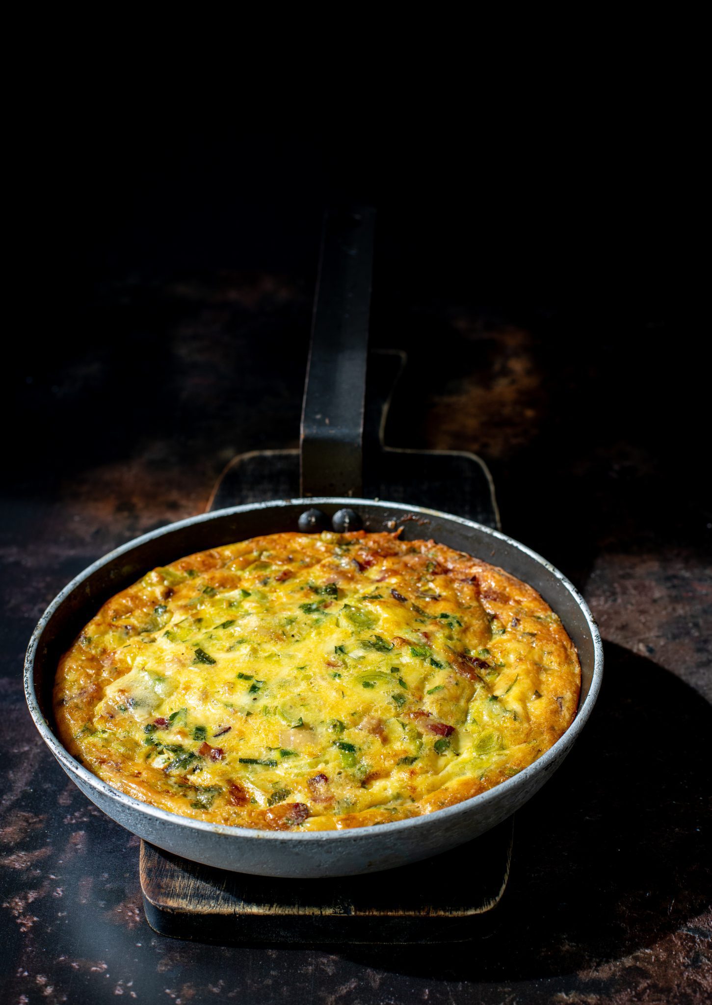 Bacon, Leek & Spring Onion Frittata • IINH