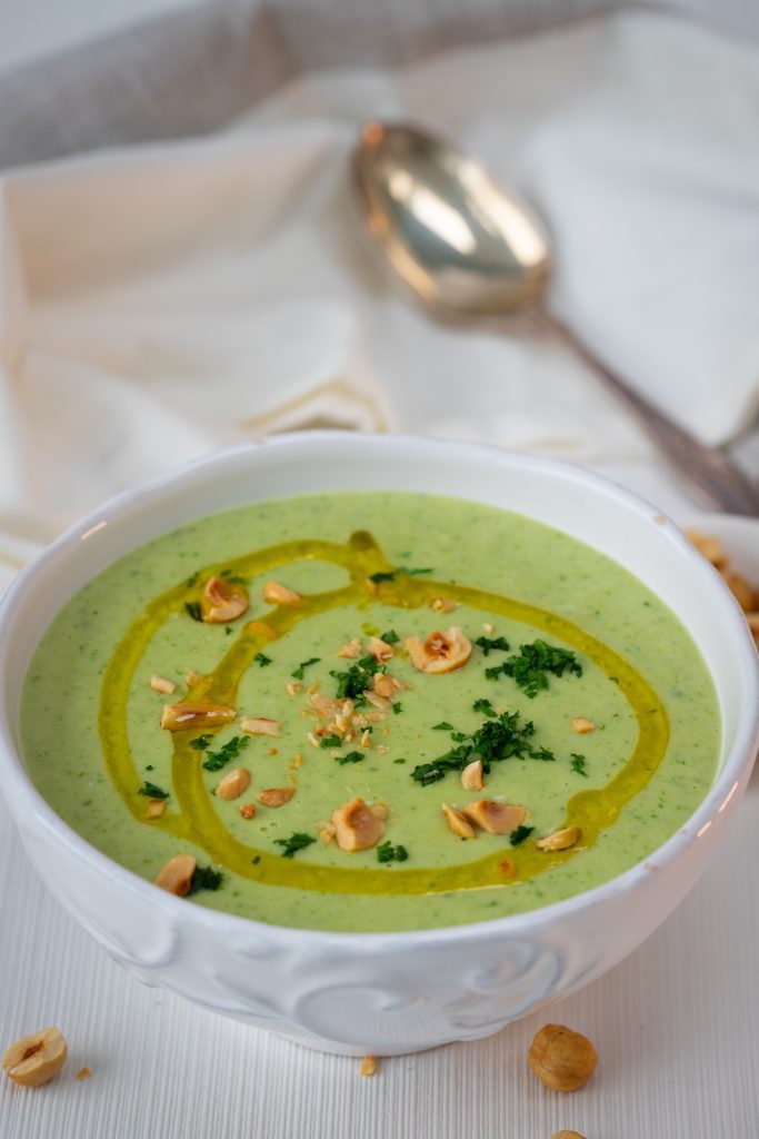 Cauliflower, Camembert and Purslane Soup