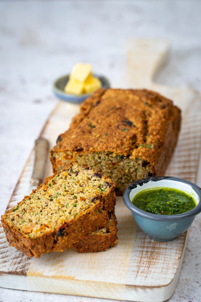 Semi-Dried Tomato, Black Olive, Wild Garlic Lower Carb Soda Bread