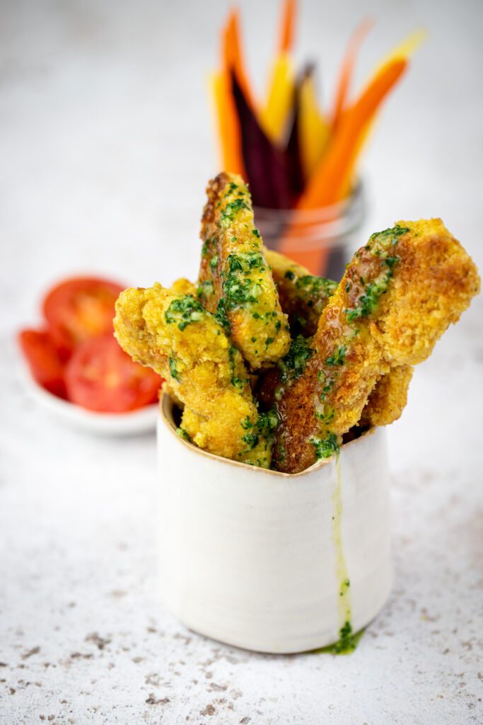 Cheesy Crumbed Chicken Goujons