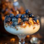 Lower Carb Granola, Greek Yoghurt Blueberries