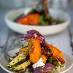 Quinoa, Roasted Red Onion, Seasonal Pumpkins, Maple Glazed Pecans and Baby Spinach Salad