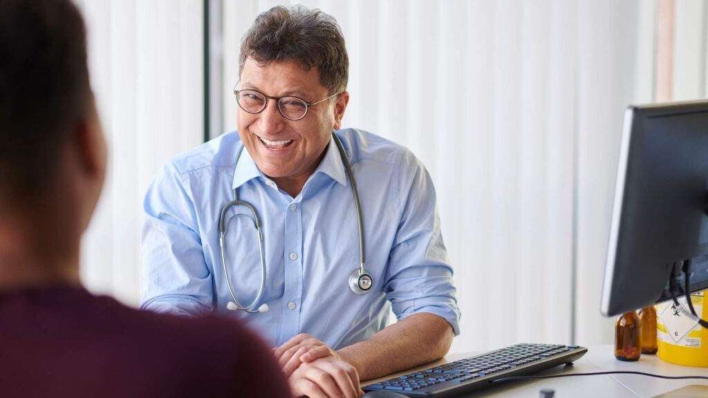 GP speaking with patient