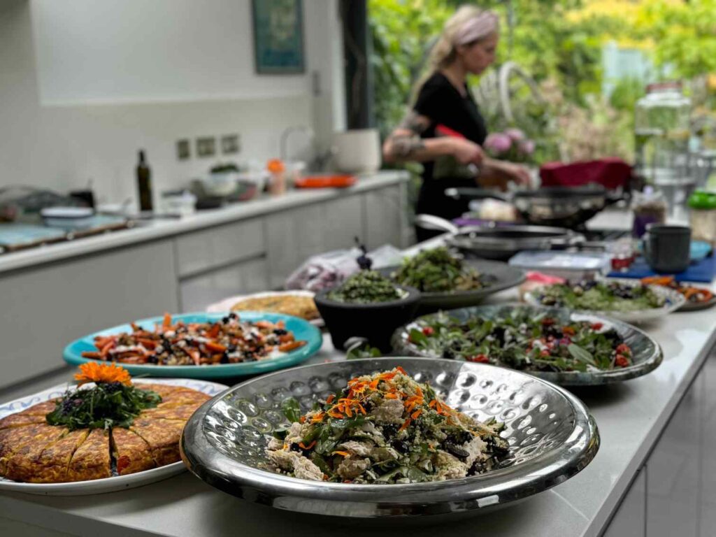 Food Prepped During Cooking Class