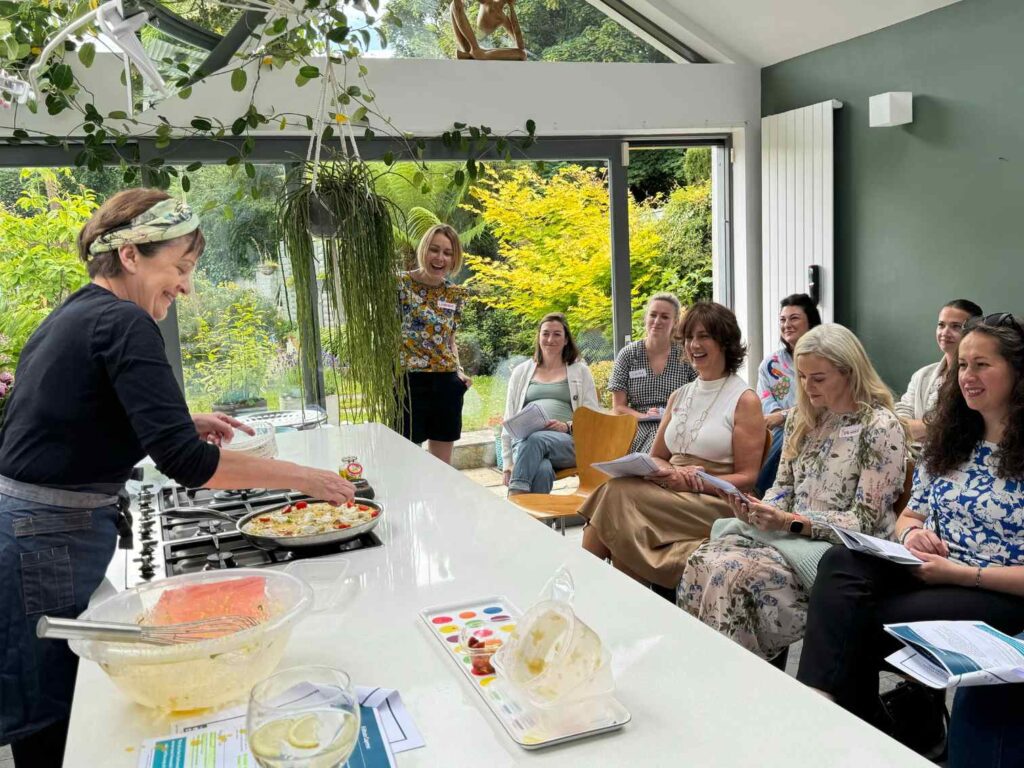 Maggie Lynch Doing Cooking Demo