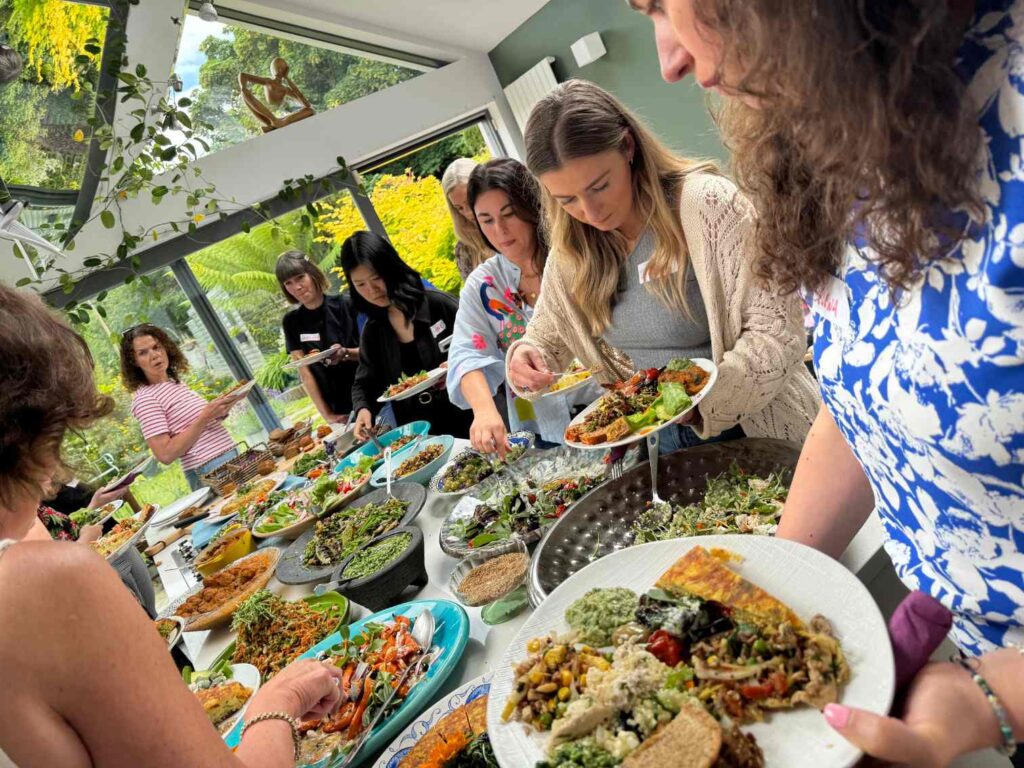 Plating Up Food After Cooking Class