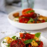 Roasted Vine Tomato & Yoghurt Salad with Crunchy Za’atar Croutons