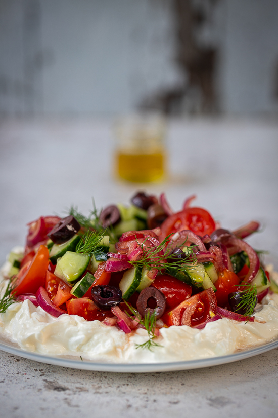 Greek Style Cottage Cheese Salad