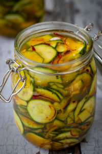 Quick Spiced Courgette Pickle