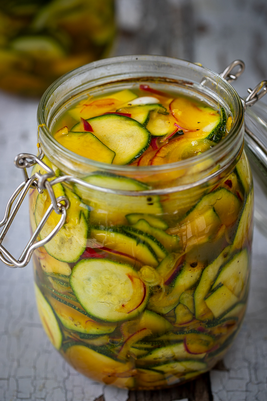 Quick Spiced Courgette Pickle